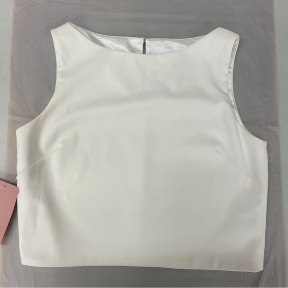 NWT Amy Kuschel Sleeveless Cropped Bridal Top - Picture 4 of 5
